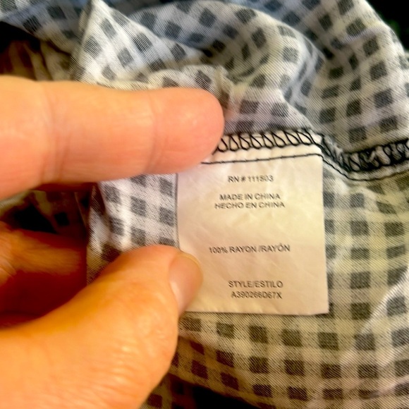 AUW- Black and White Gingham Dress 👗 ( plus size 1X ) - Picture 5 of 7